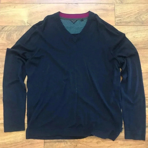 Ted Baker London Vneck Sweater - Picture 1 of 4